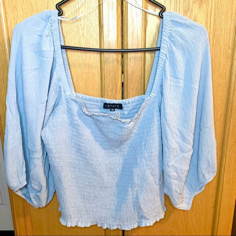 NWT 1. State Smocked Off The Shoulder Top